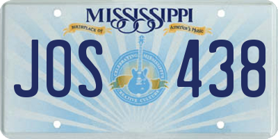 MS license plate JOS438