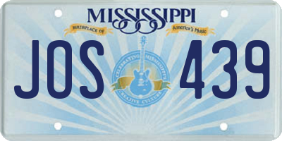 MS license plate JOS439
