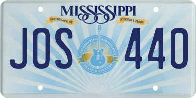 MS license plate JOS440