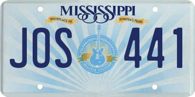 MS license plate JOS441