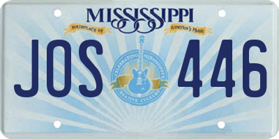MS license plate JOS446