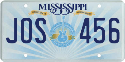 MS license plate JOS456