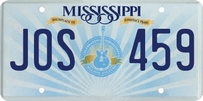 MS license plate JOS459