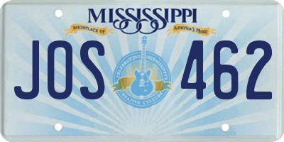 MS license plate JOS462