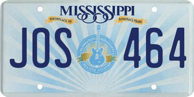 MS license plate JOS464