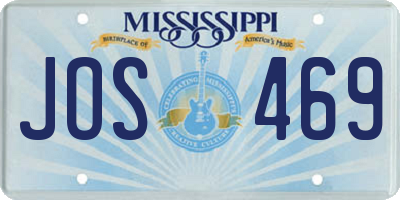 MS license plate JOS469