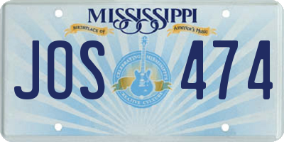 MS license plate JOS474