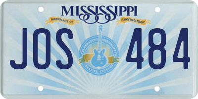 MS license plate JOS484