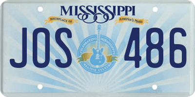 MS license plate JOS486
