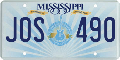 MS license plate JOS490