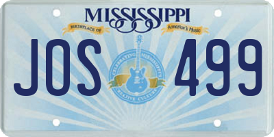 MS license plate JOS499