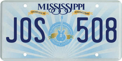 MS license plate JOS508