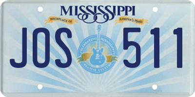 MS license plate JOS511