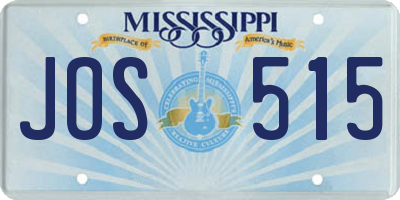 MS license plate JOS515