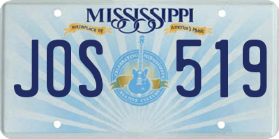 MS license plate JOS519