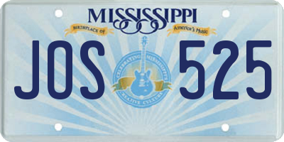 MS license plate JOS525