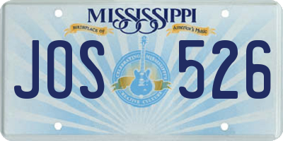MS license plate JOS526