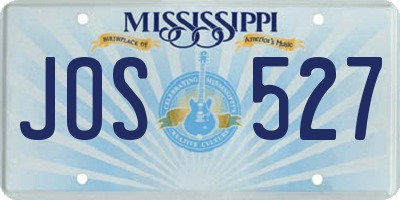 MS license plate JOS527