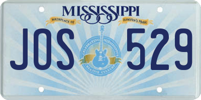 MS license plate JOS529
