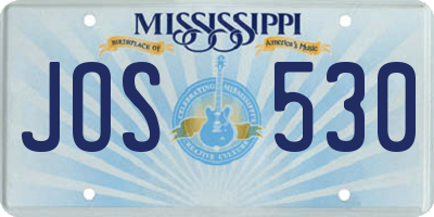 MS license plate JOS530