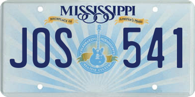 MS license plate JOS541