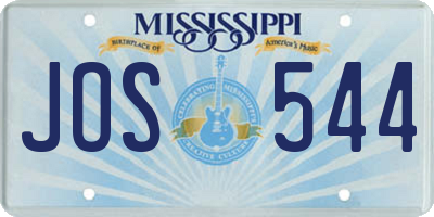 MS license plate JOS544