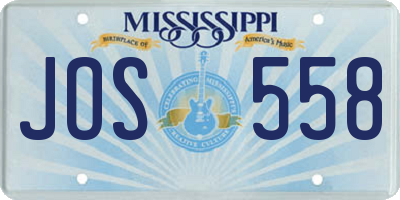 MS license plate JOS558