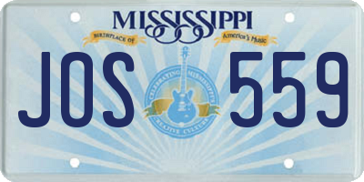 MS license plate JOS559