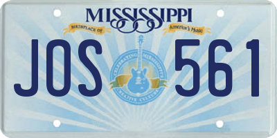 MS license plate JOS561