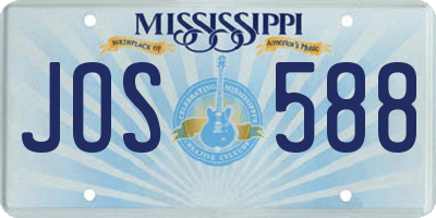 MS license plate JOS588