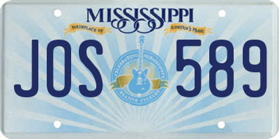 MS license plate JOS589
