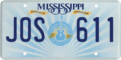 MS license plate JOS611