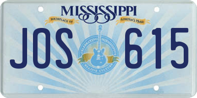MS license plate JOS615