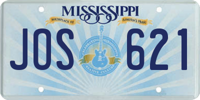 MS license plate JOS621