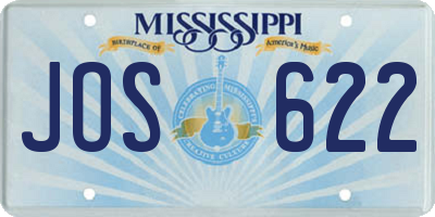 MS license plate JOS622