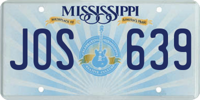 MS license plate JOS639