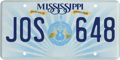 MS license plate JOS648