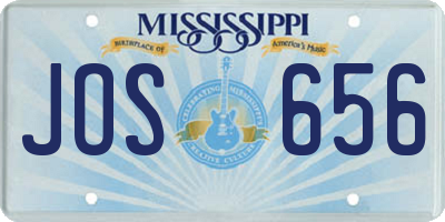 MS license plate JOS656