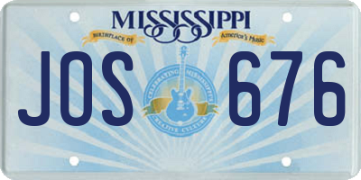 MS license plate JOS676