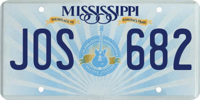 MS license plate JOS682