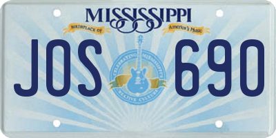 MS license plate JOS690