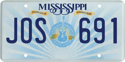 MS license plate JOS691