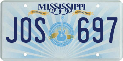 MS license plate JOS697