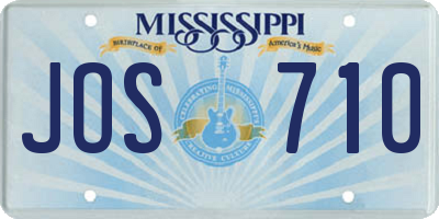 MS license plate JOS710