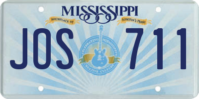 MS license plate JOS711