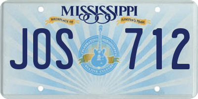 MS license plate JOS712