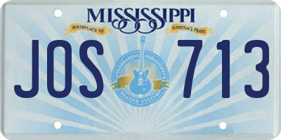 MS license plate JOS713