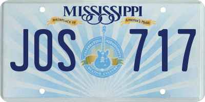 MS license plate JOS717