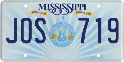 MS license plate JOS719