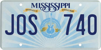 MS license plate JOS740
